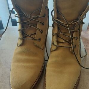 Women's Tan Lace-Up Boots